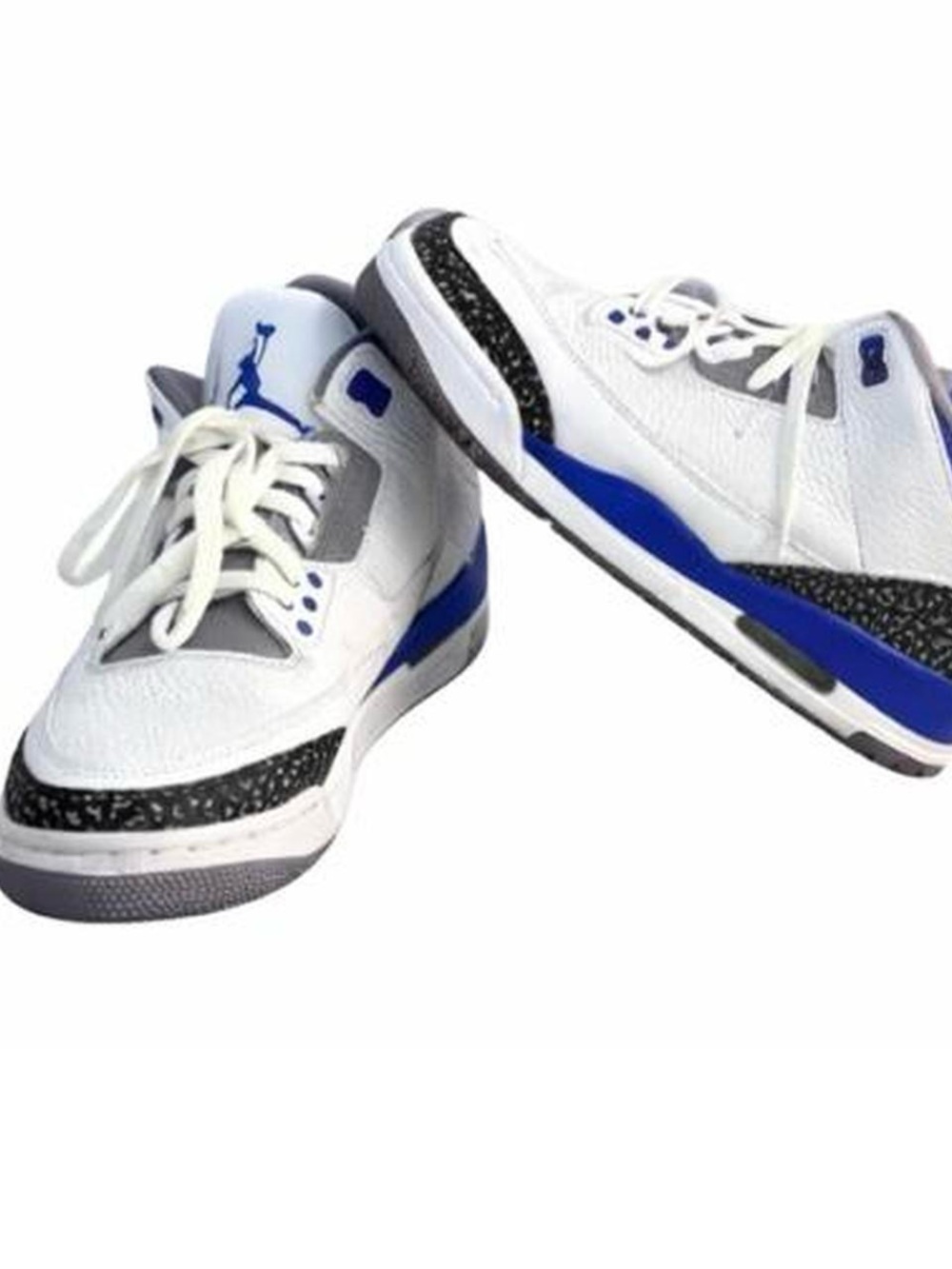Jordan White Blue Retro Basketball Sneakers